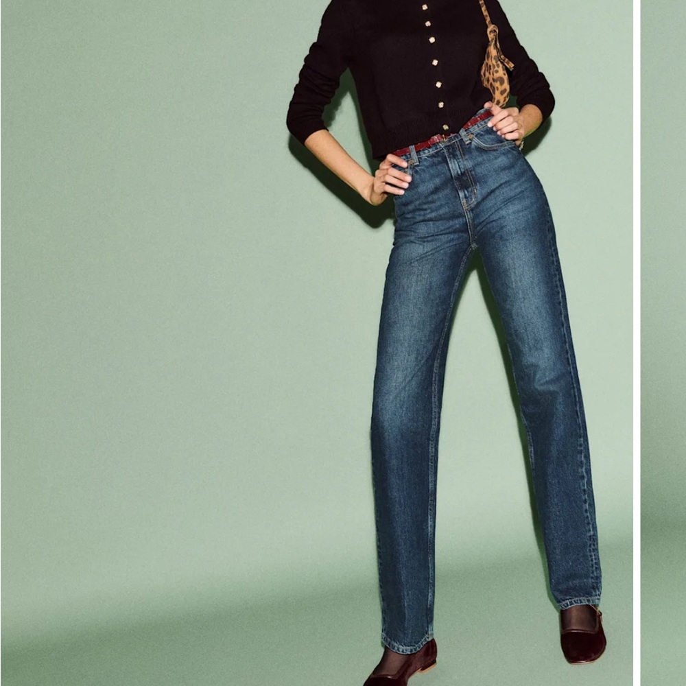 Reformation Blue Straight Leg Jeans